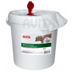 Bucket with wet sow vulva hygiene paper 800 leaves, 20x20 cm