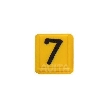 Идентификационный номер "7", желтый, 48 X 59 мм