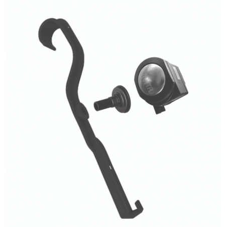 Plastic hanger of the milking cluster with a hydraulic pulsator