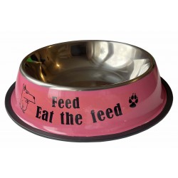Non-slip steel dog bowl 31 cm
