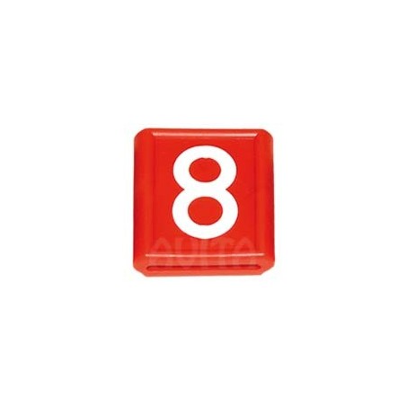 Идентификационный номер "8", красный, 48 X 59 мм