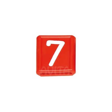 Идентификационный номер "7", красный, 48 X 59 мм