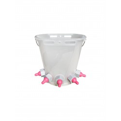 Wiadro dla jagniąt transparentne - 5 smoczków