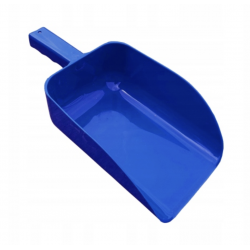 Blue feed scoop
