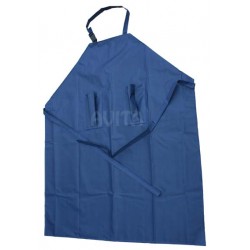 Delantal de ordeño PREMIUM PVC 125/125 azul con 2 bolsillos