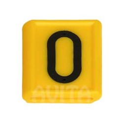 Identification number "0", yellow 48 x 59 mm