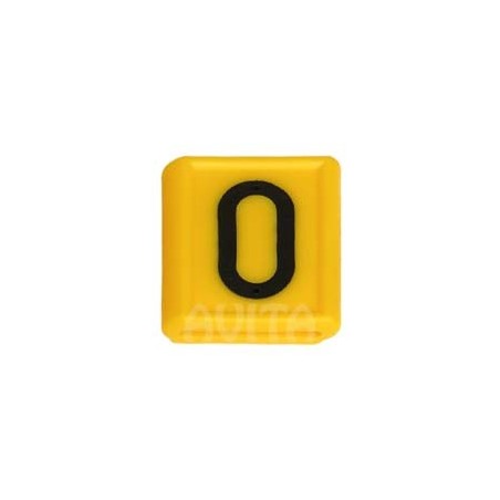 Identification number "0", yellow, 48 X 59 mm