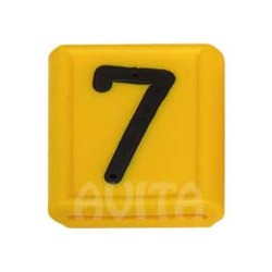 ID number 7, yellow 48 X 59 mm