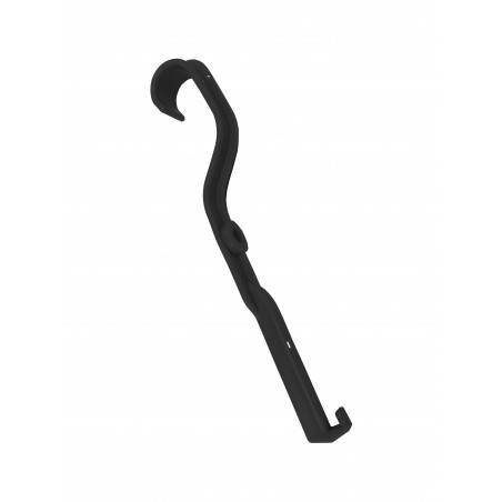 Plastic hanger for milking apparatus - black