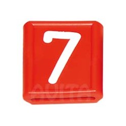 Identification number "7", red, 48 X 59 mm