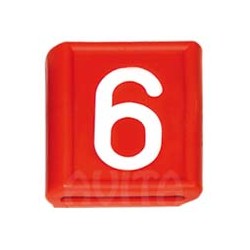 Identification number "6" and "9", red 48 X 59 mm