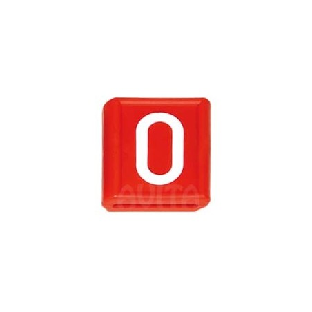 Идентификационный номер "0", красный, 48 X 59 мм