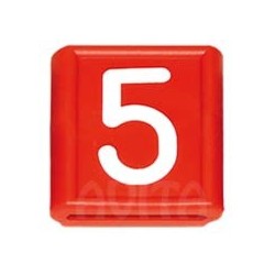 Идентификационный номер "5", красный, 48 X 59 мм