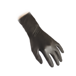 Powder-free, extra-long and extra-strong nitrile gloves,...