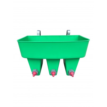 Plastic drinker for lamb and goat with 3 nipples - 6.6 liters