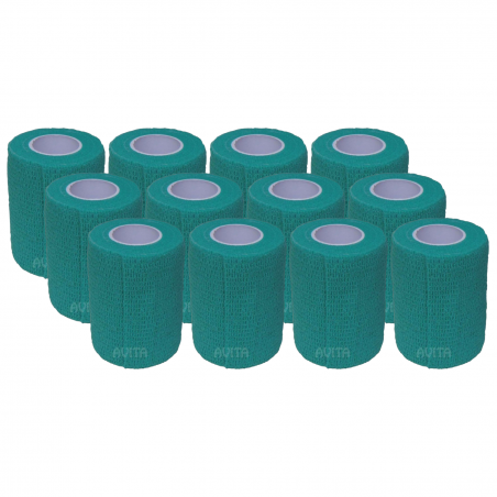 Бинт для животных 10 см х 4,5 м зеленый-12 шт