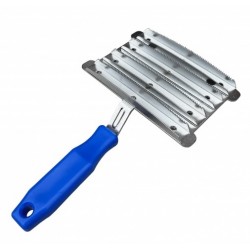 Metal cattle comb, 8-row, 9,5 x 14.5 cm