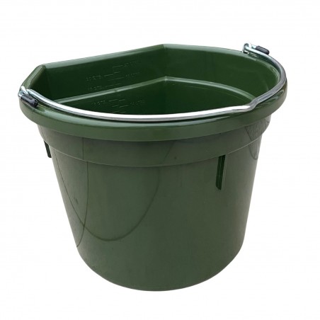 Bucket, flat plastic trough (feeder) with handle, 20 l