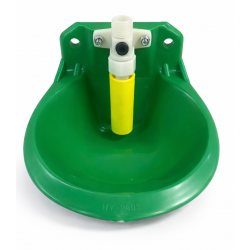 Plastic drinker for sheep with a copper pipe valve