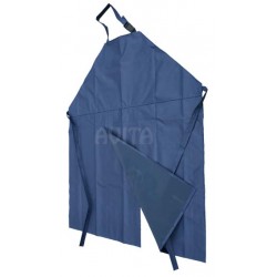 PVC milking apron 125/125 blue with a slit
